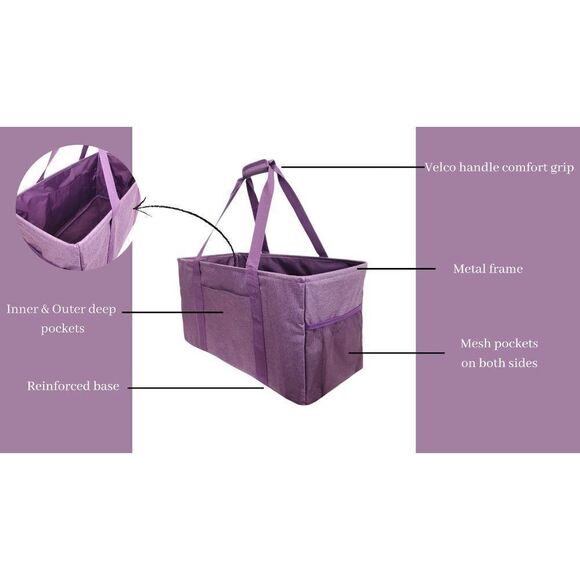 Multipurpose Utility Tote - Frost Lilac Purple - Picture 10 of 16